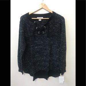 Skyes The Limit Womens Plus Size Slub Yarn Sweater